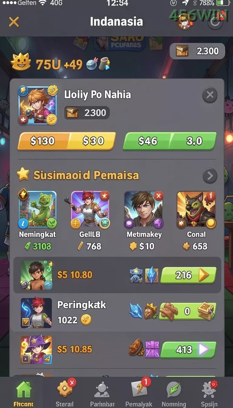 Cuplikan layar AWANLUCK — pengaturan akun